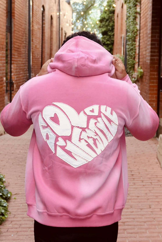SOLO LIFESTYLE "Alone, Not Lonely" 002 Distressed Premium Zip-up Hoodie