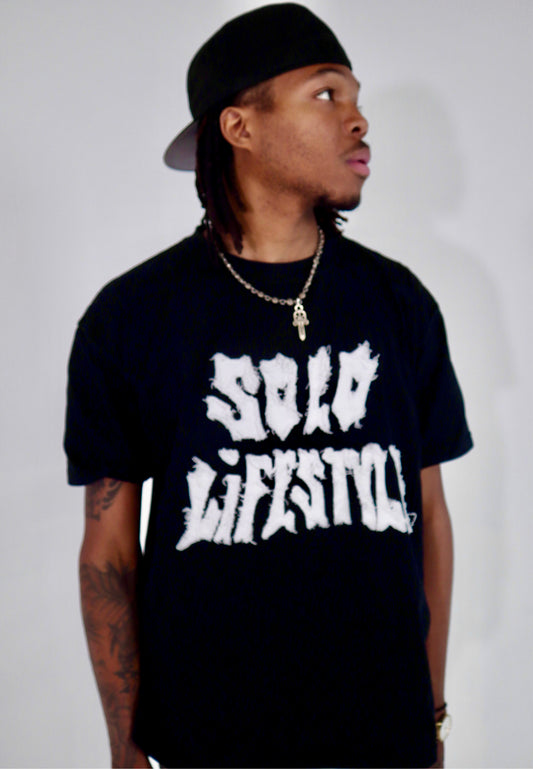 SOLO LIFESTYLE "Alone, Not Lonely" 002 Distressed Premium T-Shirt