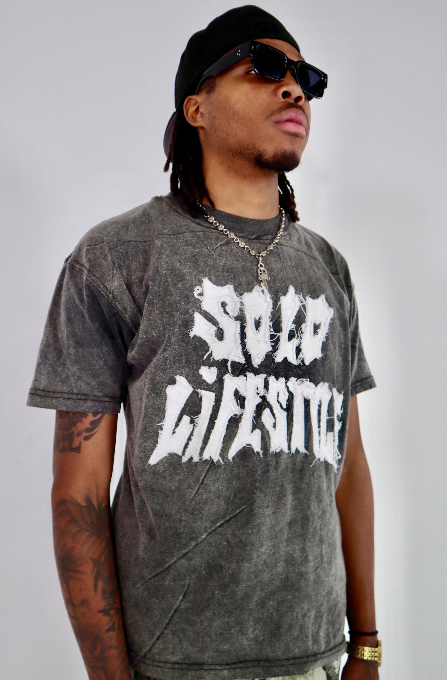 SOLO LIFESTYLE "Alone, Not Lonely" 002 Distressed Premium T-Shirt