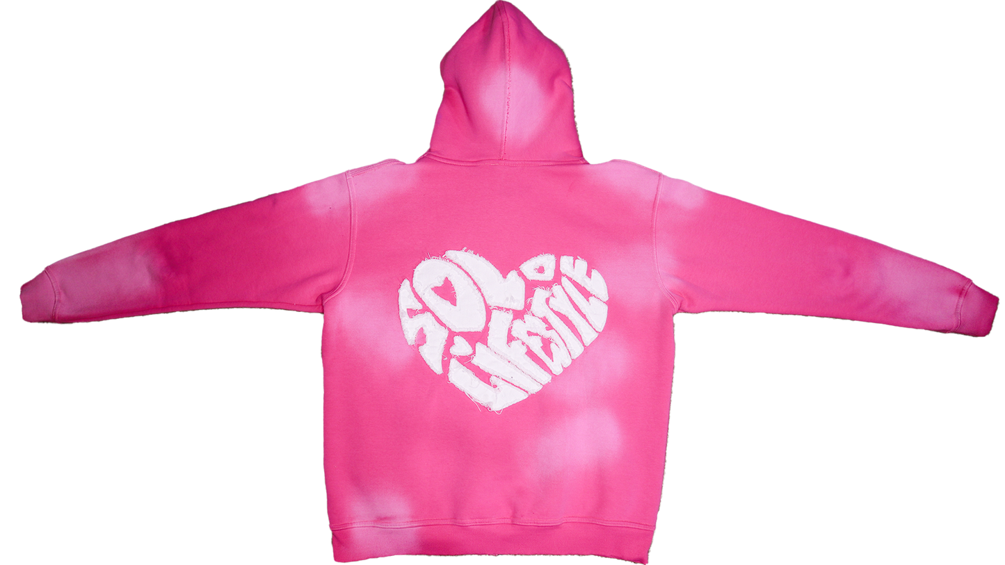 SOLO LIFESTYLE "Alone, Not Lonely" 002 Distressed Premium Zip-up Hoodie
